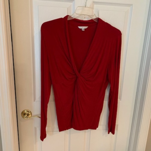 CAbi Tops - Classy Shade of Red  Rouched Top by Cabi